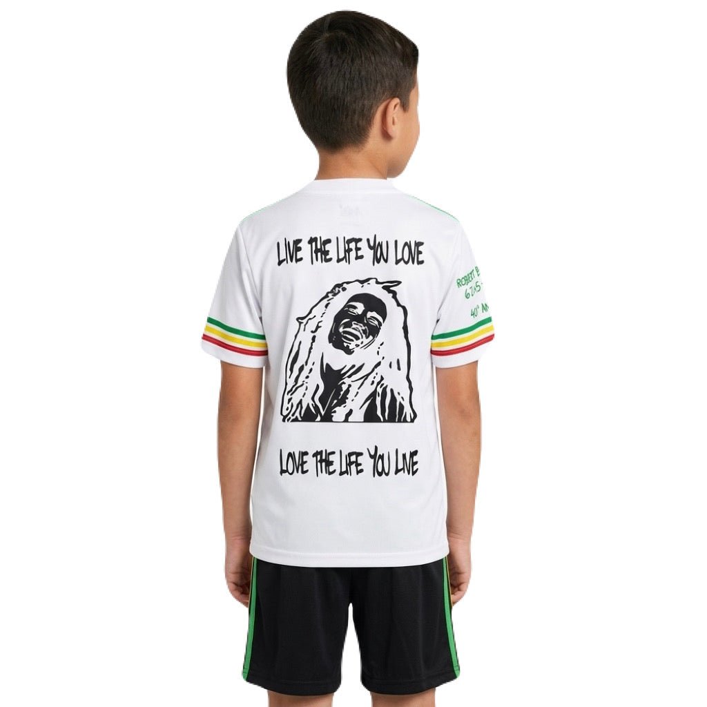 Kinder-Set Ajax Bob Marley 2025/26 Trikot und Shorts