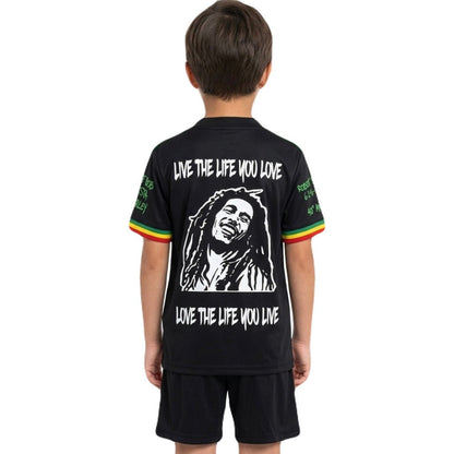 Kinder-Set Ajax Bob Marley 25/26 Trikot und Shorts