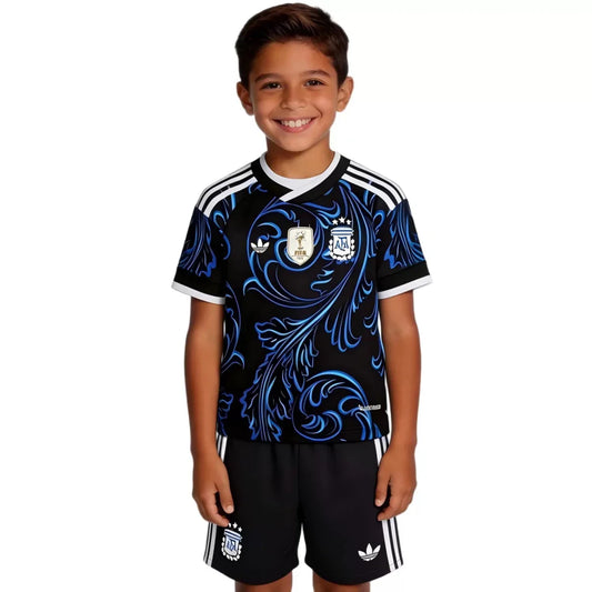 Kinder-Set Argentinien Auswärtstrikot 26/27 Trikot und Shorts