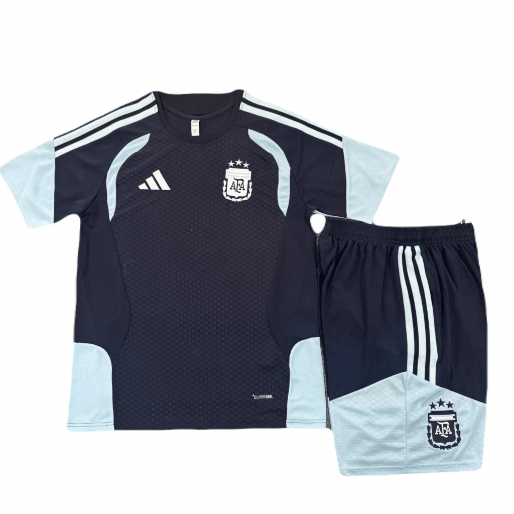 Kinder-Set Argentinien Training 26/27 Trikot Und Shorts Marineblau