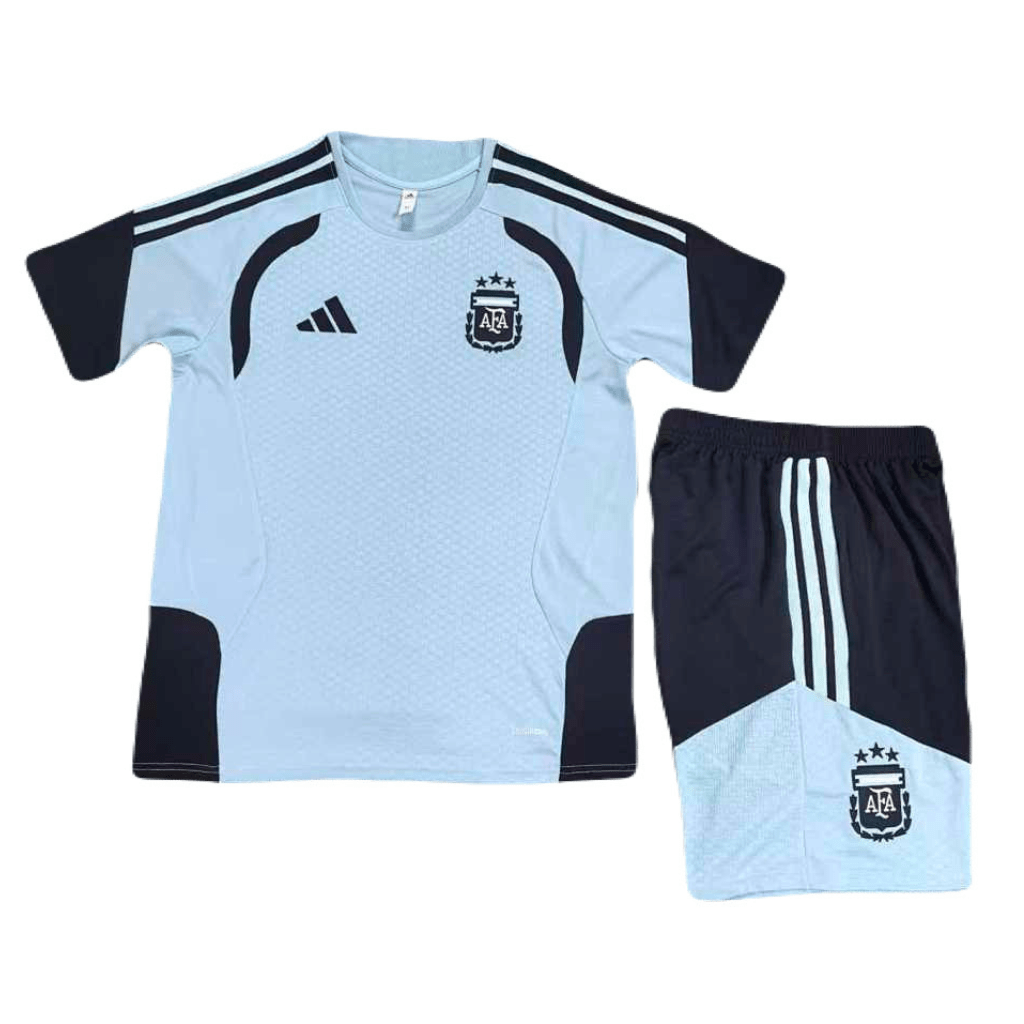 Kinder-Set Argentinien Training 26/27 Trikot Und Shorts Blau