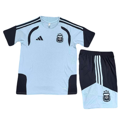 Kinder-Set Argentinien Training 26/27 Trikot Und Shorts Blau