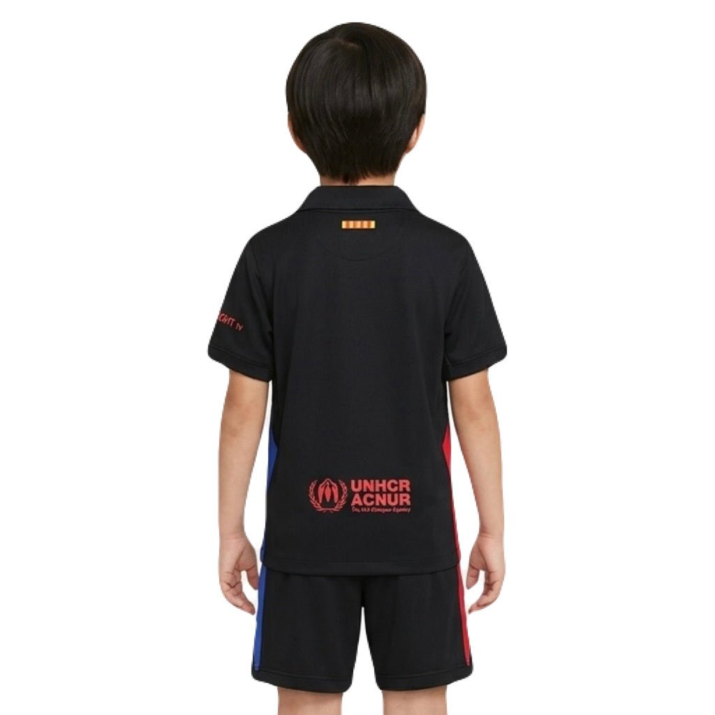 Kinder-Set Barcelona Auswärtstrikot 24/25 Schwarz