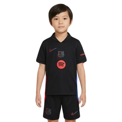 Kinder-Set Barcelona Auswärtstrikot 24/25 Schwarz