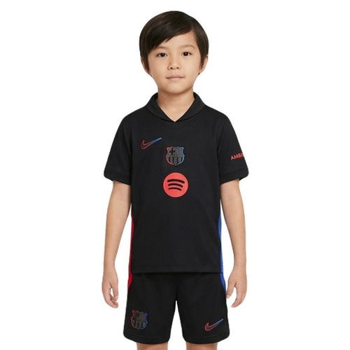 Kinder-Set Barcelona Auswärtstrikot 24/25 Schwarz