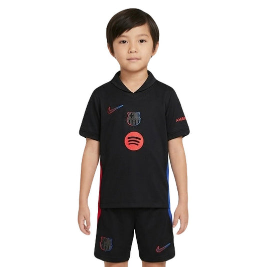 Kinder-Set Barcelona Auswärtstrikot 24/25 Schwarz