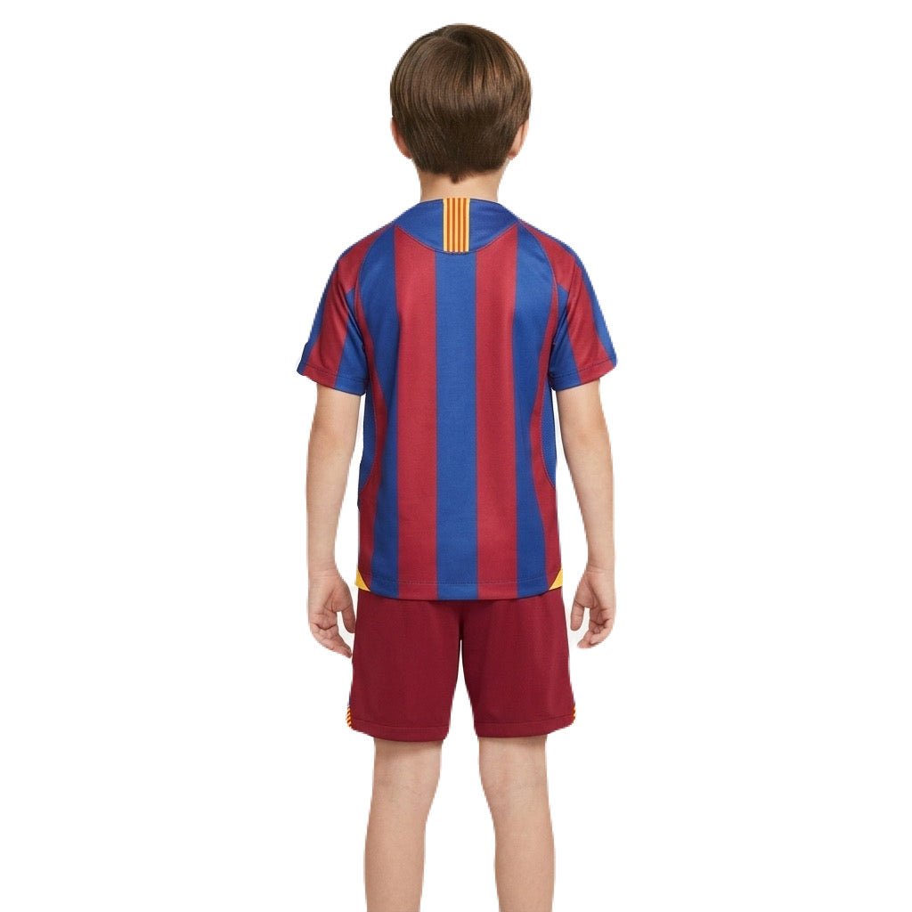 Kinder-Set Barcelona Heimtrikot 05/06 Blau und Granat (Retro)