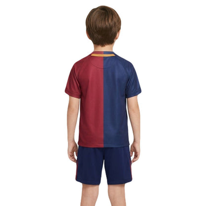 Kinder-Set Barcelona Heimtrikot 08/09 Blau und Granat (Retro)