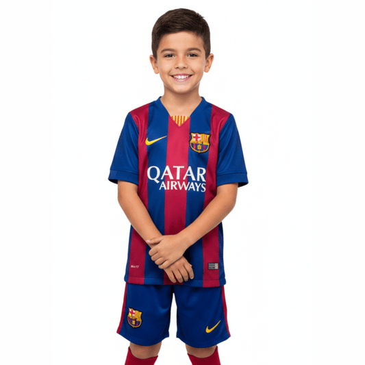 Kinder-Set Barcelona Heimtrikot 14/15 Trikot und Shorts (Retro)