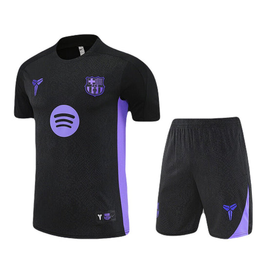 Kinder-Set Barcelona x Kobe Bryant Training 25/26 Trikot Und Shorts Schwarz