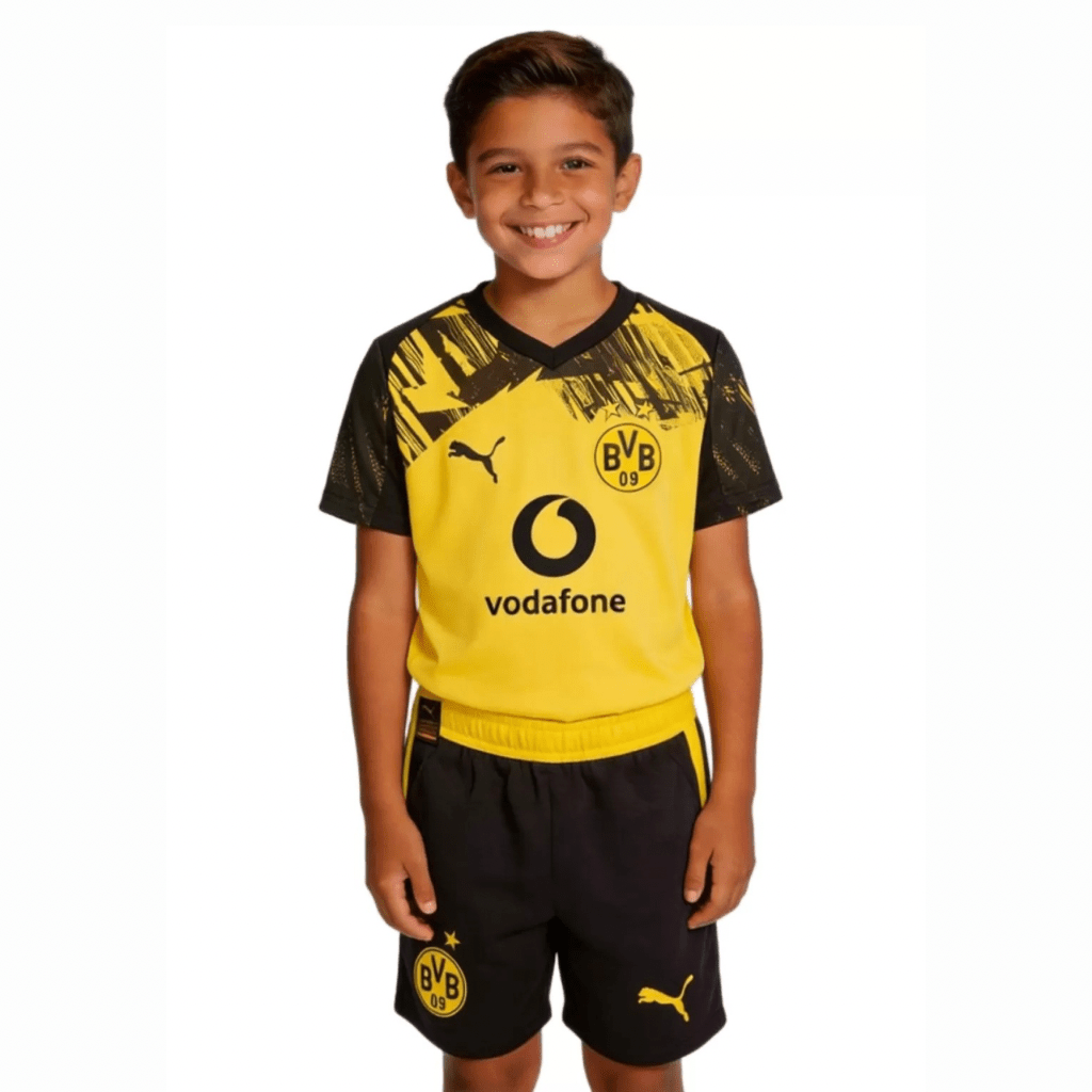 Kinder-Set Borussia Dortmund Heimtrikot 25/26 Trikot und Shorts