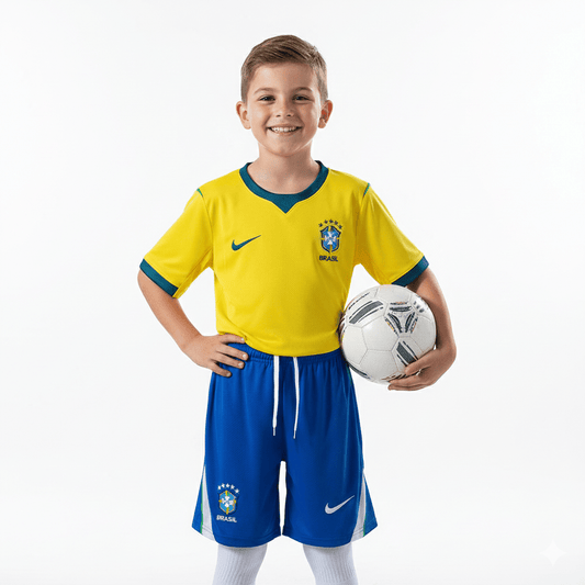 Kinder-Set Brasilien Heimtrikot 26/27 Trikot und Shorts