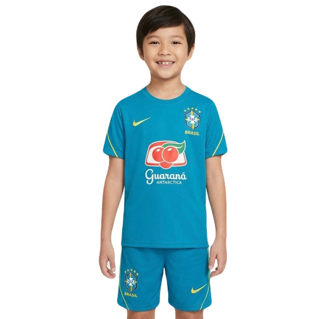 Kinder-Set Brasilien Training 26/27 Trikot Und Shorts Grün