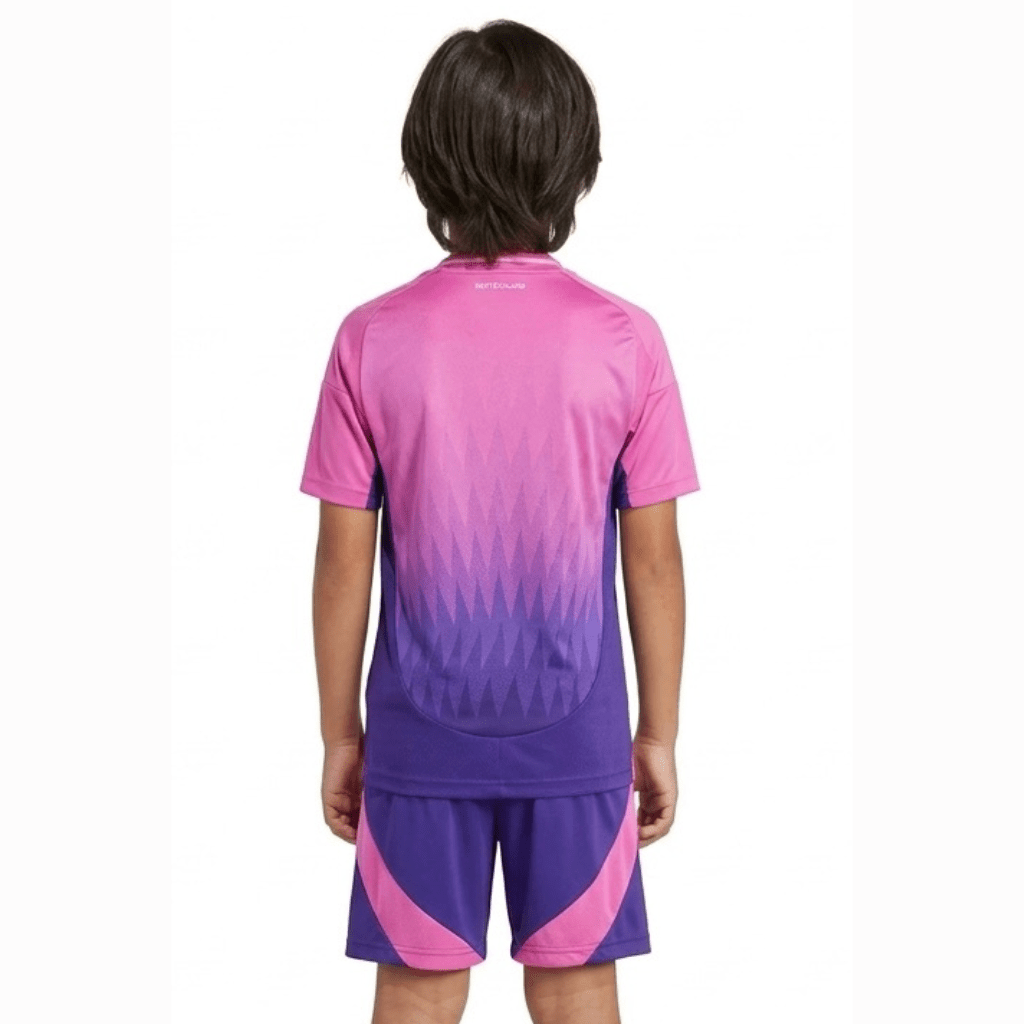 Kinder-Set Deutschland Auswärtstrikot 24/25 Rosa und Violett