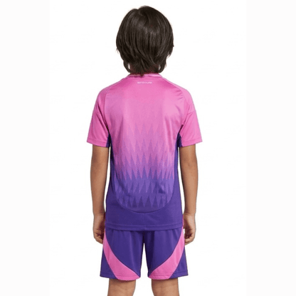 Kinder-Set Deutschland Auswärtstrikot 24/25 Rosa und Violett
