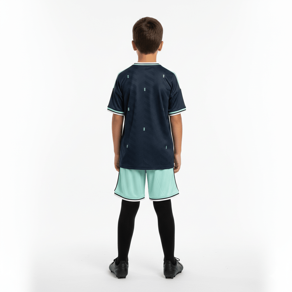 Kinder-Set Deutschland Auswärtstrikot 26/27 Trikot und Shorts Blau