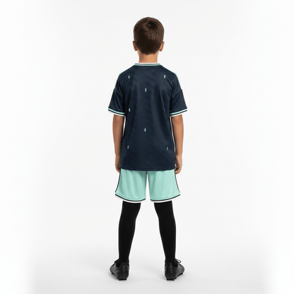 Kinder-Set Deutschland Auswärtstrikot 26/27 Trikot und Shorts Blau