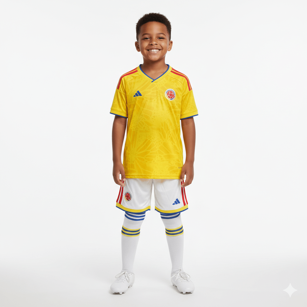 Kinder-Set Kolumbien Heimtrikot 26/27 Trikot und Shorts
