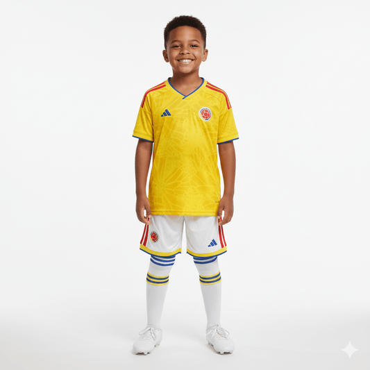 Kinder-Set Kolumbien Heimtrikot 26/27 Trikot und Shorts