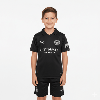 Kinder-Set Manchester City Auswärtsset 25/26 Trikot und Shorts