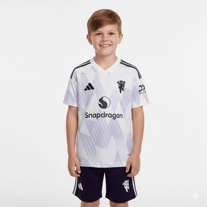 Kinder-Set Manchester United Auswärtsset 25/26 Trikot und Shorts