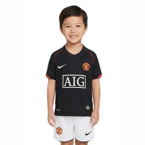 Kinder-Set Manchester United Auswärtstrikot 07/08 Trikot und Shorts Retro