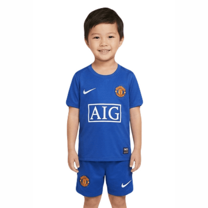 Kinder-Set Manchester United Auswärtstrikot 08/09 Trikot und Shorts (Retro)