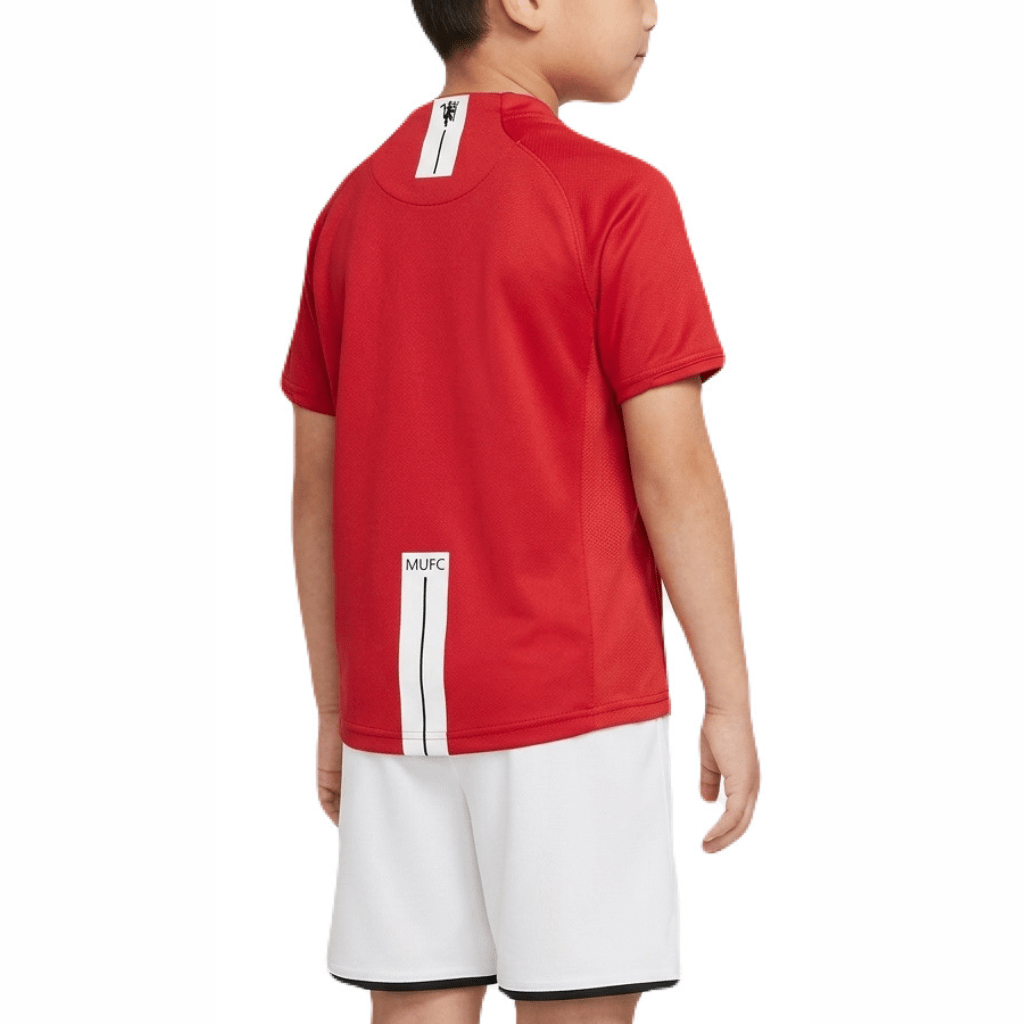 Kinder-Set Manchester United Heimtrikot 07/08 Rot und Weiß (Retro)