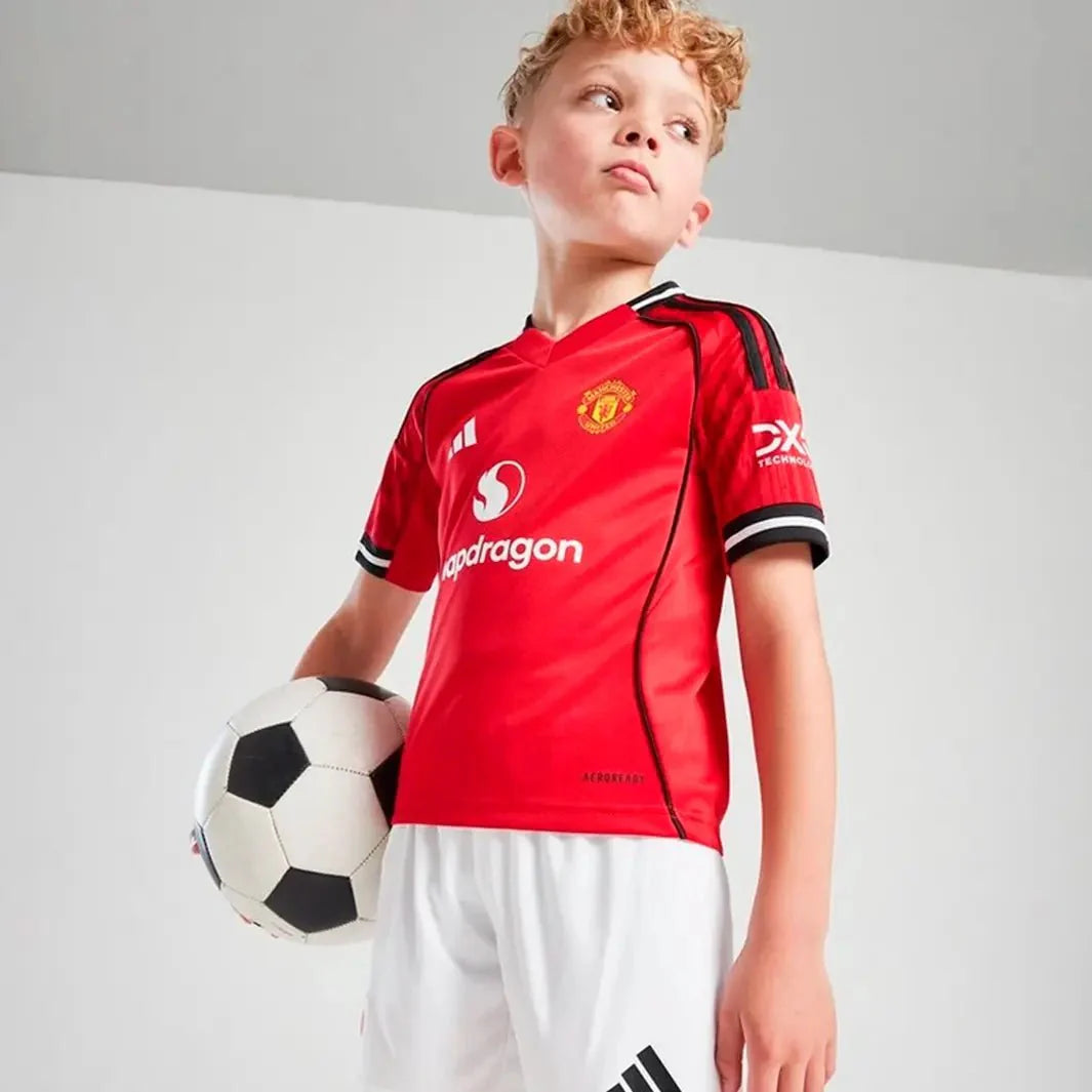 Kinder-Set Manchester United Heimtrikot 25/26 Trikot und Shorts