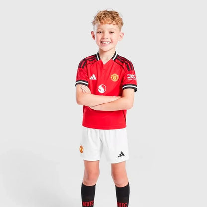 Kinder-Set Manchester United Heimtrikot 25/26 Trikot und Shorts