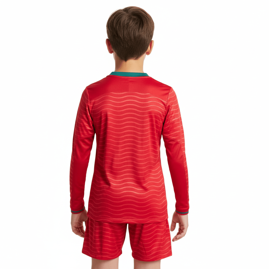 Kinder-Set Portugal Heimtrikot Langarm 26/27 Trikot und Shorts