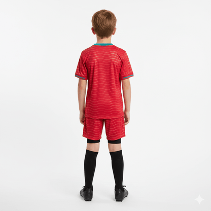 Kinder-Set Portugal Heimtrikot 26/27 Trikot und Shorts Rot