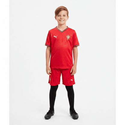 Kinder-Set Portugal Heimtrikot 26/27 Trikot und Shorts Rot