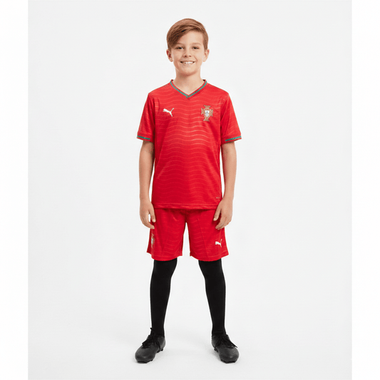 Kinder-Set Portugal Heimtrikot 26/27 Trikot und Shorts Rot
