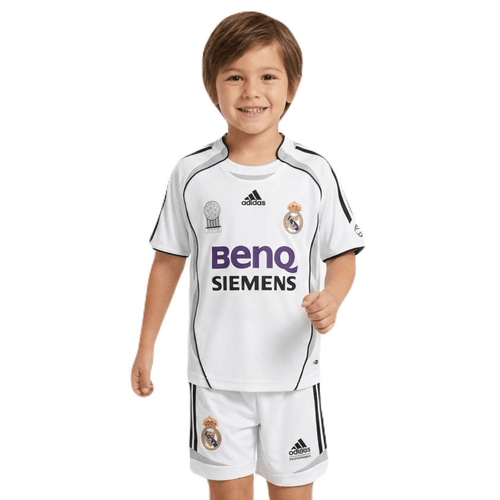 Kinder-Set Real Madrid Heimtrikot 06/07 (Retro)