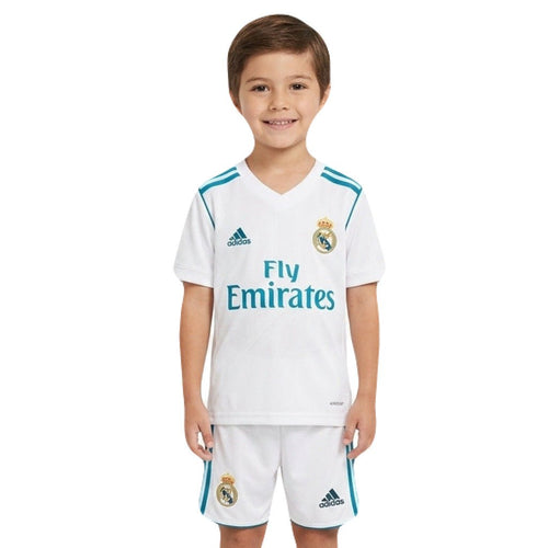 Kinder-Set Real Madrid Heimtrikot 17/18 Weiß (Retro)
