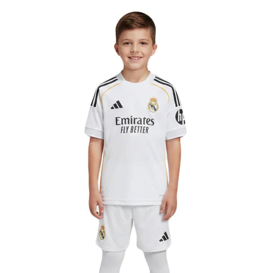 Kinder-Set Real Madrid Heimtrikot 25/26 Weiß