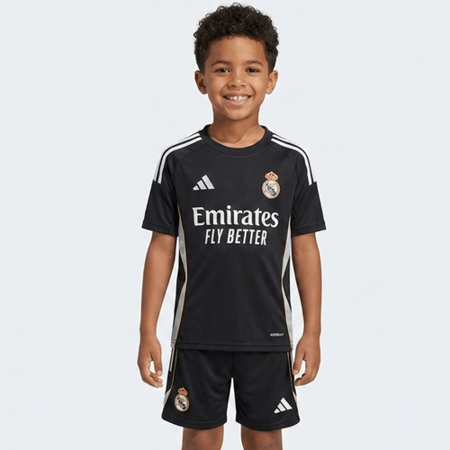 Kinder-Set Real Madrid Training 25/26 Trikot Und Shorts Schwarz
