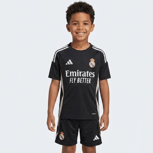 Kinder-Set Real Madrid Training 25/26 Trikot Und Shorts Schwarz