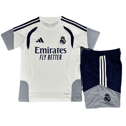 Kinder-Set Real Madrid Training 26/27 Trikot Weiß Und Shorts