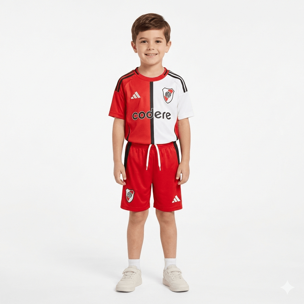Kinder-Set River Plate Drittetrikot 25/26 Trikot und Shorts