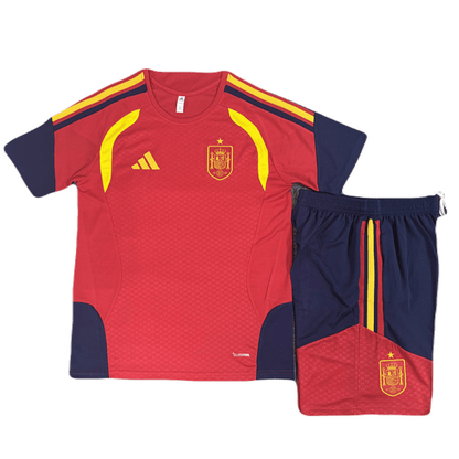 Kinder-Set Spanien Training 26/27 Trikot Rot Und Shorts