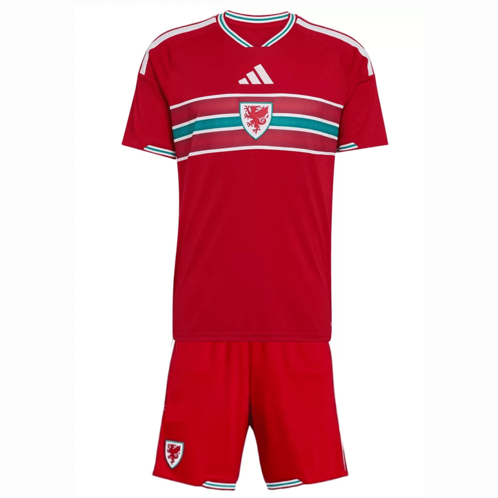 Kinder-Set Wales Heimtrikot 26/27 Trikot und Shorts Rot
