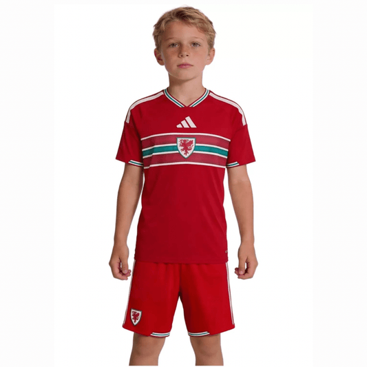 Kinder-Set Wales Heimtrikot 26/27 Trikot und Shorts Rot