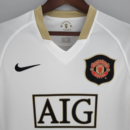 Manchester United Auswärtstrikot 06/07 Herren Fan-Version Weiß (Retro)
