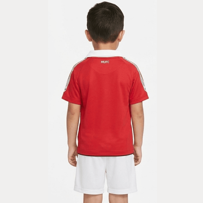 Manchester United Kinder-Set Heim 10/11 Rot und Weiß (Retro)