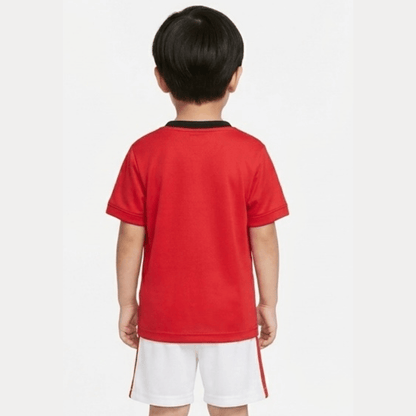 Manchester United Kinder-Set Heimtrikot 09/10 Rot und Weiß (Retro)