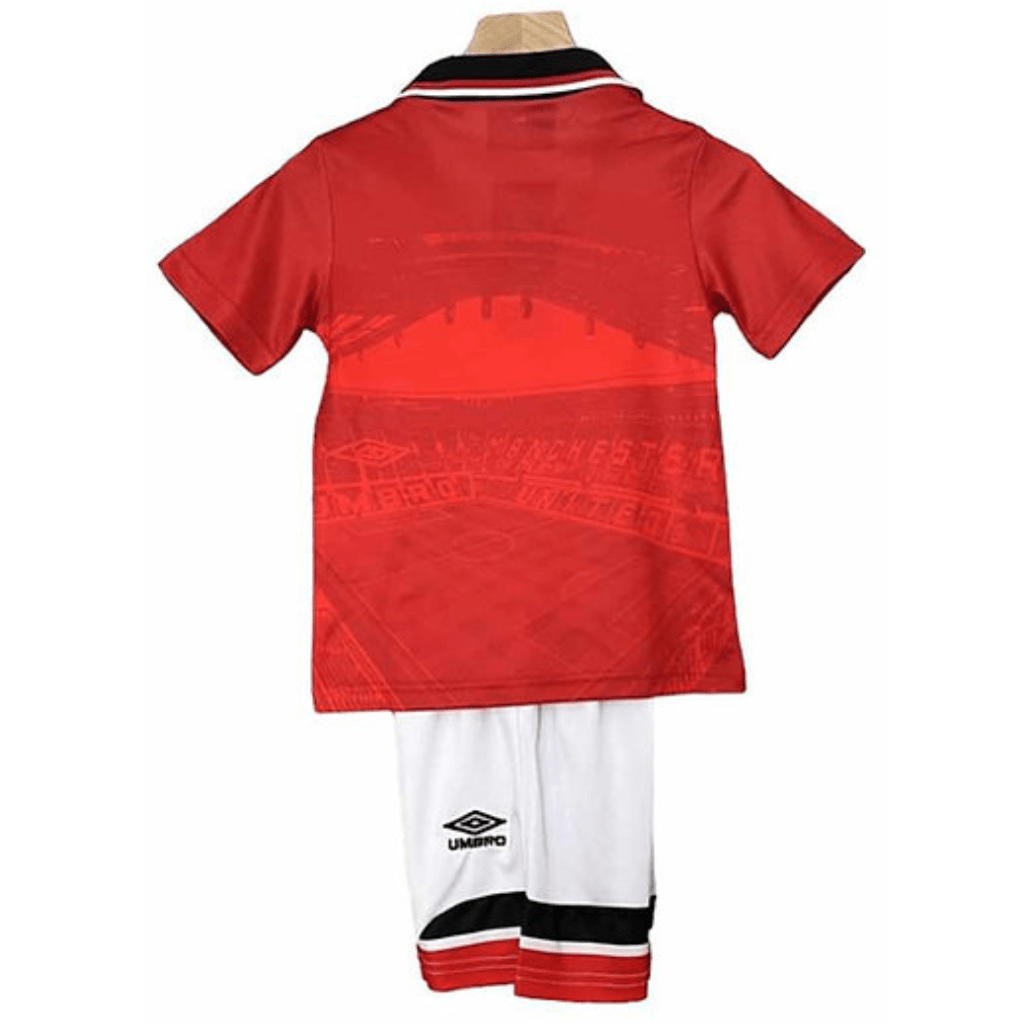 Manchester United Kinder-Set Heimtrikot 94/96 Rot und Weiß (Retro)