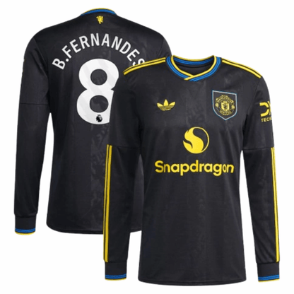 Manchester United Langarm Drittetrikot 25/26 Herren Fan-Version