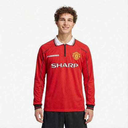 Manchester United Langarm Heimtrikot 98/99 Herren Fan-Version (Retro)